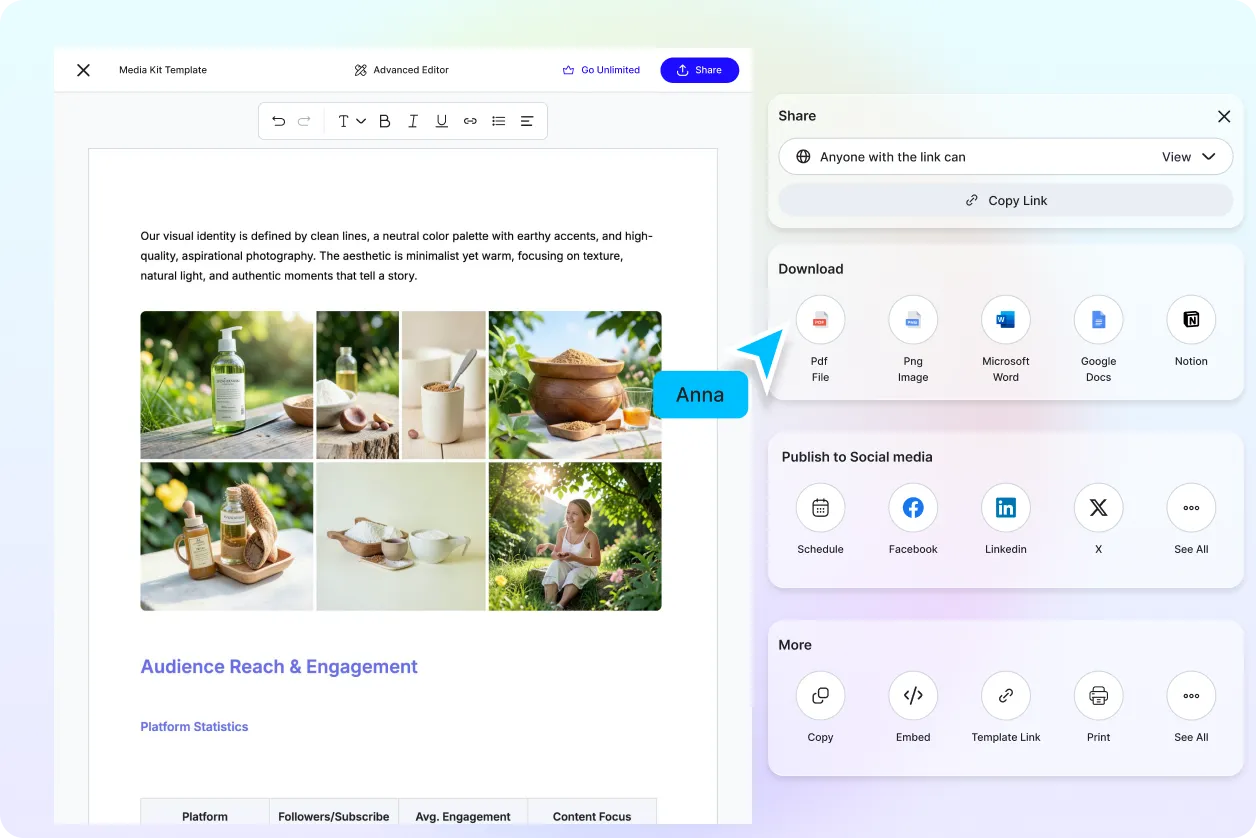 Free AI Media Kit Generator Online, AI Media Kit Maker [ No Signup ]
